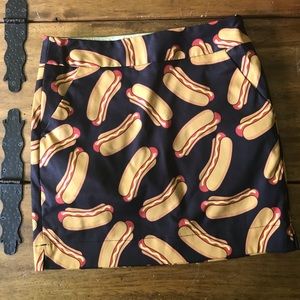 LOUDMOUTH LADIES WOMEN'S GOLF SKORT TENNIS TRAINING SIZE 4 Small Hot Dogs Dog